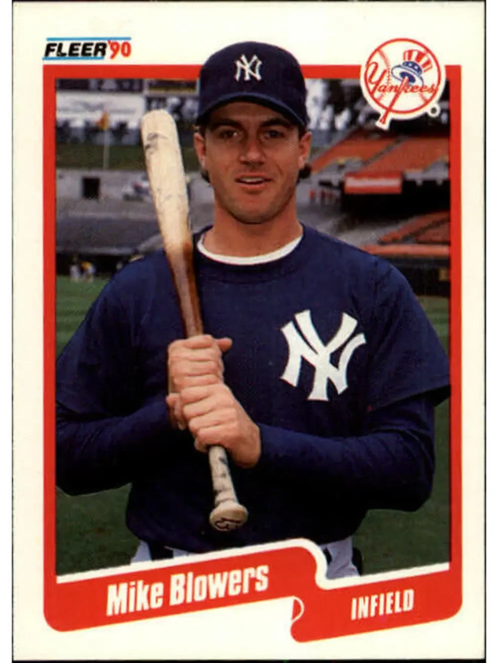 1990 Mike Blowers Fleer Baseball Card #438